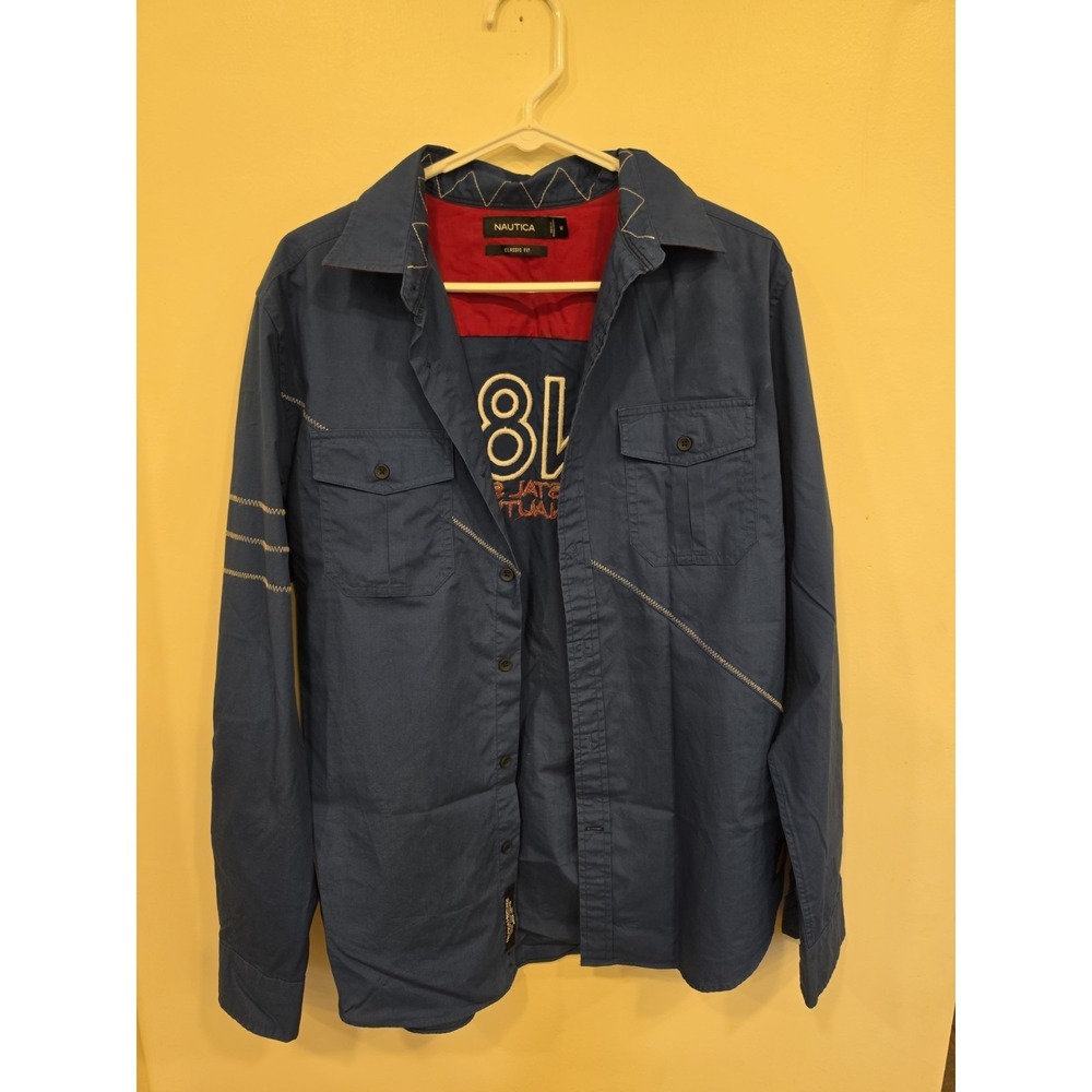Nautica N83 Coastal Sailing Jacket‎ Size M Navy Blue Vintage